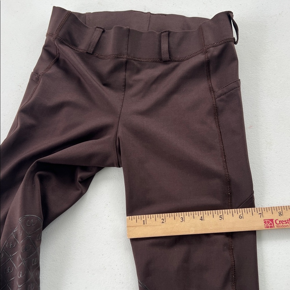 Girls Ovation equestrian pull on riding pants Brown M 28 fits like 12/14 - Picture 8 of 12